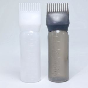 Wholesale Empty 6 Oz Hair Oil Dispensing Salon Coloring Dye Comb Applicator Squeeze Plastic <b>Bottle</b> With Measurement - Product Image 3