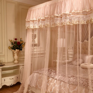 Proveedor de Mosquiteras de Lujo <span class=keywords><strong>para</strong></span> Cama, <span class=keywords><strong>Mosquitera</strong></span> de Princesa con Riel Guía y Cordón - Product Image 6