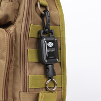 Cordon élastique rétractable anti-perte à haute résilience pour extérieur, porte-clés extensible facile à tirer, impression de logo disponible