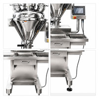 Machine de remplissage et d'emballage semi-automatique pour petits sacs de 1 à 1000 g, avec doseur à vis sans fin pour poivre noir et poudre de sel blanc