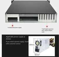 Châssis de serveur en alliage d'aluminium 2U 3 baies HDD, format ATX, montage en rack avec ports USB avant, refroidissement par ventilateur, en stock