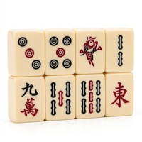 Ensemble de Mahjong Vintage en Acrylique Personnalisé Marque HZX – Jeu de Table Chinois Traditionnel Classique de Luxe pour Casino et Jeux d'Aubaine