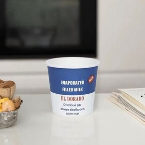 Biodegradable <b>Double</b> <b>Wall</b> Disposable <b>Coffee</b> <b>Cup</b> with Gold Foil Stamping Synthetic Paper Customizable - Product Image 2
