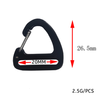 Accessoires de bagages légers en aluminium aéronautique 20/25/32/38 mm, boucle à clip, boucle triangulaire en métal de 25 mm pour sacs à dos