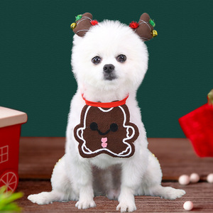Babero para Perro con Diseño de Reno Navideño Coreano, Babero para Mascotas, Disfraz Navideño de Invierno - Product Image 1