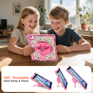 Đầy màu sắc phim hoạt hình máy tính bảng chống sốc trường hợp gồ ghề với 360 xoay chân đế dây đeo tay cho <span class=keywords><strong>iPad</strong></span> Pro 11 2018 - Product Image 6