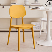 Chaise de salle à manger en plastique au design contemporain pour la maison, le bureau, la salle de sport, l'atelier, le bar, l'hôtel, l'appartement
