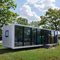 20FT & 40FT Architecture préfabriquée en acier écologique Style serre Maisons à capsules pour café et maison pour hôtels