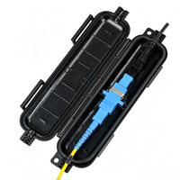 Kotak Perlindungan Terminal Sambungan Kabel Drop FTTH 1 in 1 Out, Kotak Perlindungan Serat Optik Tahan Air FTTH untuk Adaptor Serat Optik