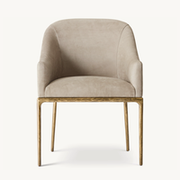Mobilier d'intérieur personnalisé Chaises en métal Fauteuils de salle à manger en cuir