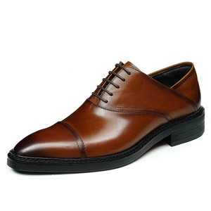 Último Modelo de Zapatos de Lona Transpirables con Diseño de Parches, Formales y Casuales para Hombre, Zapatos de Boda para Novio, Estilo Británico Otoñal - Product Image 6