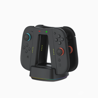 Station de charge magnétique pour Nintendo Switch 2, support de jeu et de charge avec support pour coque, concentrateur de charge 4-en-1 pour manettes