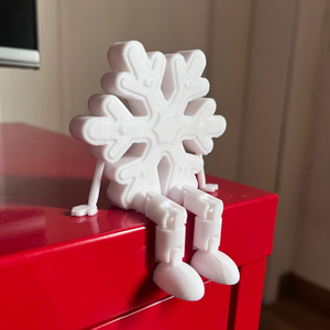 Fiocco di Neve Natalizio Stampato in 3D in Plastica, Statuetta Decorativa con Articolazioni Mobili - Product Image 6