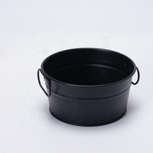 Mini seau à glace antirouille en métal, plateau noir pour snacks avec poignée, idéal pour bar, restaurant, apéritifs et frites - Product Image 6