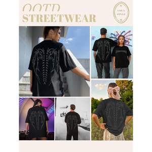 Camiseta Gráfica Extra Grande Personalizada para Mujer, Camiseta Larga de Algodón Jersey, Transpirable, Top de Verano con Estampado de Logotipo - Product Image 5