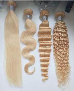 Extensions de cheveux brésiliens vierges blonds 613 Grade 10A, super double drawn, couleur naturelle, pas chères, ondulées, pour femmes noires - Product Image 2