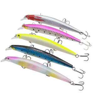 Weihai nhà máy bán buôn 11.5cm12g câu cá nổi Minnow cứng mồi biển ABS nhựa cho cá chẽm câu cá