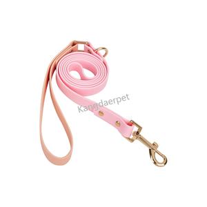 Laisse pour chien chic couleur macaron, élégante, imperméable, résistante aux taches, pour des promenades élégantes, laisse en PVC avec attache rapide - Product Image 3