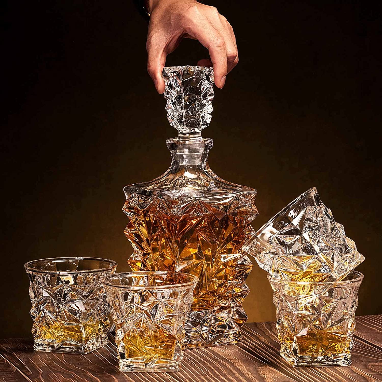 Support customization Whiskey Decanter with Glass Stopper wine glass set