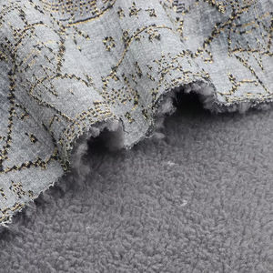 OEM sin unión de doble cara Polar Sherpa polar 92.6% poliéster <span class=keywords><strong>7.4</strong></span>% metálico 430GSM hilo teñido tela de lana para prendas de vestir - Product Image 1
