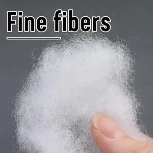 Algodão PP branco de alta qualidade para enchimento de enchimento de fibra de poliéster tamanho personalizado