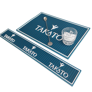 Custom Logo <b>Silicone</b> Bar <b>Mat</b> Non Slip Bar Runner Spill <b>Mat</b> Drip Tray Countertop <b>Mat</b> for Barware Drinkware Coasters - Product Image 2