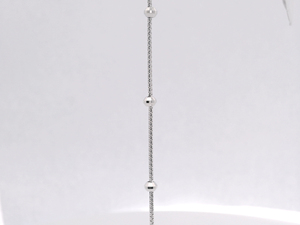 Understated Gloss White Pt950 Mini Wristlet Smooth Single Links Daily Unisex Delicate <b>Stack</b> Platinum Wrist Trinket Gift - Product Image 4