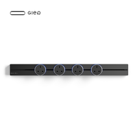 Système de rail d'alimentation pour bureau industriel Gler, prise électrique universelle réglable, adaptateur USB, acier inoxydable