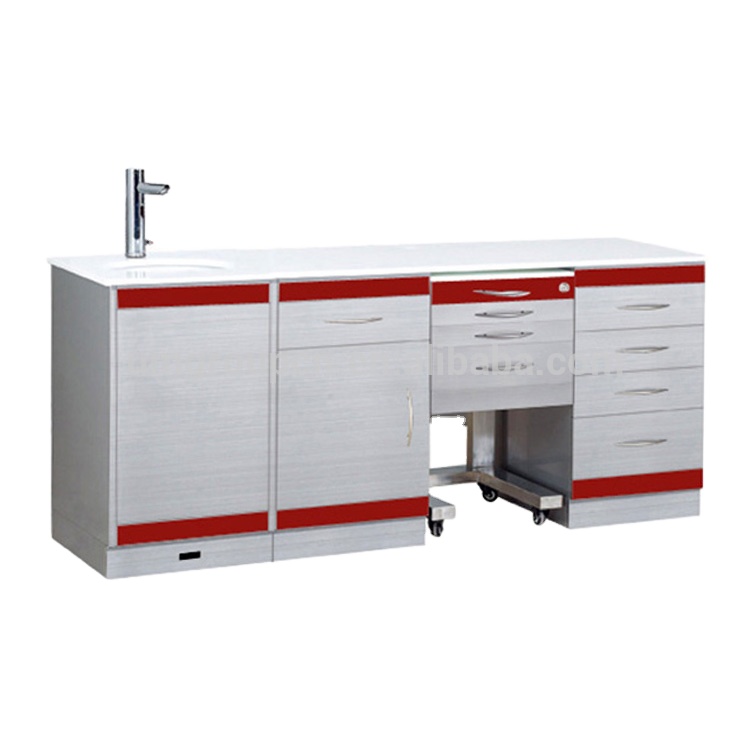 Бывшая в употреблении мебель из нержавеющей стали стоматологический шкаф с выдвижным ящиком