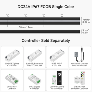 Btf chiếu sáng màu đen Silicone bao phủ DC12V 24V 320LED Dimmable IP67 fcob không thấm nước <span class=keywords><strong>LED</strong></span> Strip ánh sáng cho ngoài trời - Product Image 3