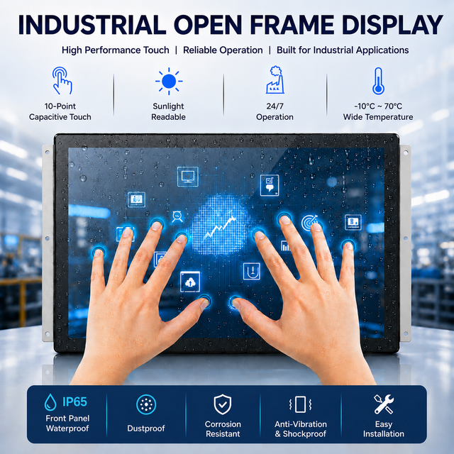15.6 18.5 21.5 23.8 Inch Open Frame Industrial Monitor Capacitive Touch LCD Monitor Payment Kiosk ATM Monitor