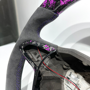 Nuevo Estilo para <span class=keywords><strong>Skoda</strong></span> <span class=keywords><strong>Octavia</strong></span> RS Scout Kodiaq Fabia Superb Scala Rapid con Volante de Fibra de Carbono Forjado Púrpura con LED RPM - Product Image 5