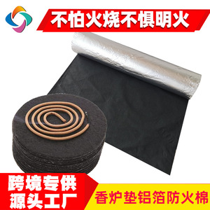 Round Aluminum <b>Fireproof</b> Pad Black Circular Incense <b>Mat</b> Heat Resistant Smoke Accessory - Product Image 3