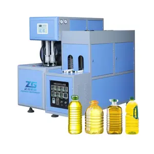 Sıcak satış yarı otomatik üfleme makinesi PET şişe 2 kavite yenilebilir yağ streç kalıpta şişirme makinesi satılık