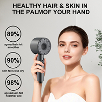 Pommeau de douche à main pour salle de bain, 2 réglages ajustables, pour des cheveux et une peau sains, écologique, avec une seule sortie d'eau