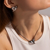 Aretas bijoux exagérés 2024 or métal mode boucles d'oreilles en acier inoxydable pêche forme de coeur plaqué or amour coeur boucles d'oreilles