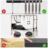 Réformateur Pilates 3 en 1 Cadillac, personnalisé, en alliage d’aluminium, réglable et durable, conçu pour les studios