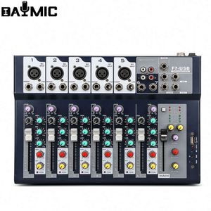 AOSHEN BT USB 사운드 인터페이스 <span class=keywords><strong>4CH</strong></span> 7 채널 미니 전문 오디오 파워 앰프 믹서 - Product Image 3