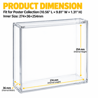Vitrine de présentation en acrylique anti-UV avec couvercle magnétique pour collection de posters de la 30e édition de la série TCG, protection directe usine