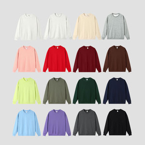 Offre Spéciale 330GSM hommes lourd sweat 100% coton surdimensionné goutte épaule ras du cou solide pull sweat pour hommes - Product Image 5