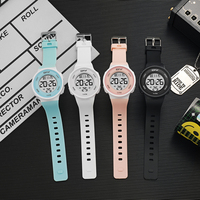 Jam tangan LED untuk pria wanita, jam tangan olahraga kalender Digital tahan air dengan Alarm & fitur Stopwatch 2024