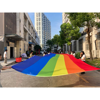 Bannière de drapeau rayé Peace and Gay Pride en polyester 100% Design portable pour la célébration de la journée de la Gay Pride