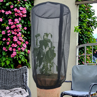 Cage de protection solaire autoportante en métal écologique à motif uni avec fermeture à bouton pour insectes, pot de fleurs, jardin et animaux de compagnie
