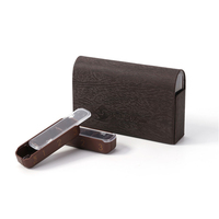 Vente chaude PU cuir pilulier étui facile à utiliser bouton magnétique stockage médecine pilulier ensemble rond Mini pièce collier poche