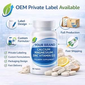 Integratore OEM di Calcio, Magnesio, Zinco, Vitamina D3 e Collagene Altamente Assorbibile per Adulti, Migliora la Densità Ossea, 2 Compresse al Giorno - Product Image 6