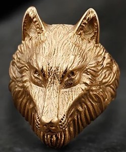 High Quality Factory Wholesale Cool <strong>Mens</strong> Stainless Steel Viking <strong>Wolf</strong> Head <strong>Ring</strong> for <strong>Men</strong> - Product Image 5