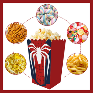 Cajas de Palomitas de Maíz de <span class=keywords><strong>Spiderman</strong></span>, 12 Piezas, Cajas de Regalo para Fiestas, Recuerdos de Fiesta de Superhéroes, Caja de Palomitas de Maíz de <span class=keywords><strong>Spiderman</strong></span> para Decoración - Product Image 5