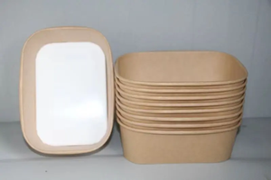 Machine automatique de formage de bols en papier rectangulaires et carrés à grande vitesse 75 pièces/min, roulement de moteur, conteneur alimentaire jetable pour salade et soupe - Product Image 2