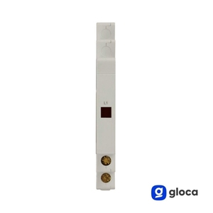 Gloca Voyant LED monophasé 230V à montage sur rail DIN, voyant d'état rouge, bornes à vis, plastique IP20 - Product Image 3
