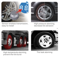 Capteur TPMS universel, type cadran, gonfleur de pneus numérique programmable avec manomètre, 433 MHz, 12 V pour voitures
